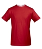 Футболка мужская с контрастной отделкой Madison 170, красный/белый, размер L (Изображение 1)