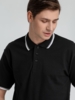 Рубашка поло мужская с контрастной отделкой Practice 270 черная, размер S (Изображение 5)