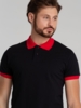 Рубашка поло Prince 190 черная с красным, размер XS (Изображение 5)