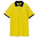 Рубашка поло Prince 190, желтая с темно-синим, размер XXL