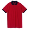Рубашка поло Prince 190 красная с темно-синим, размер XS (Изображение 1)
