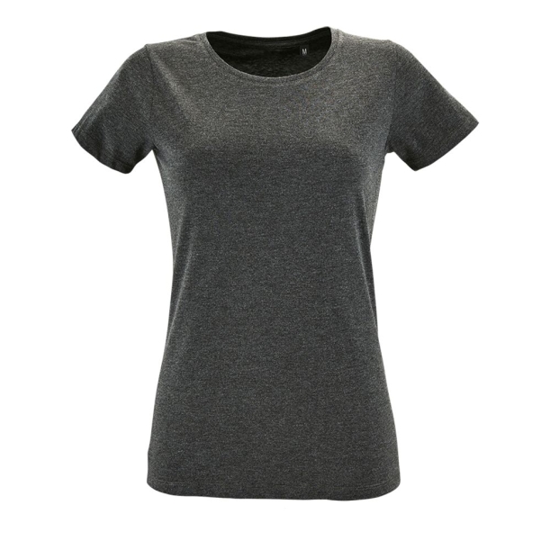 Футболка женская Regent Fit Women черный меланж, размер L (Изображение 1)