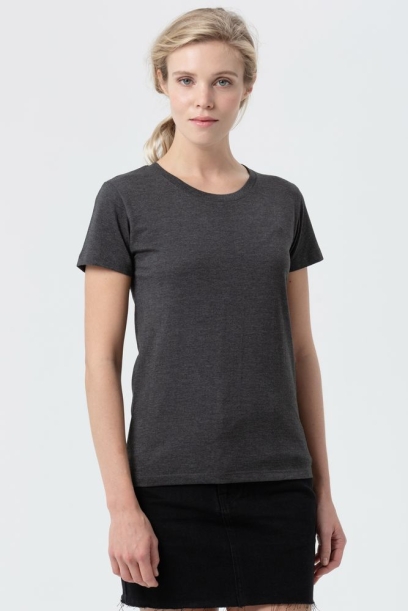 Футболка женская Regent Fit Women черный меланж, размер XL (Изображение 4)