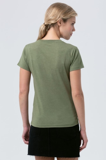 Футболка женская Regent Fit Women меланж хаки, размер XXL (Изображение 5)