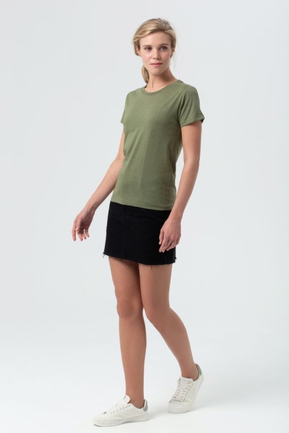 Футболка женская Regent Fit Women меланж хаки, размер XXL (Изображение 7)