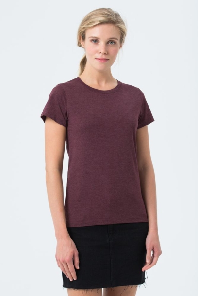 Футболка женская Regent Fit Women бордовый меланж, размер S (Изображение 4)