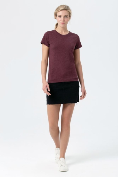 Футболка женская Regent Fit Women бордовый меланж, размер XL (Изображение 7)