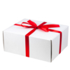 Подарочная лента для универсальной подарочной коробки 280*215*113 мм,  красная, 20 мм (Изображение 1)