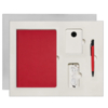 Подарочный набор Portobello/ Latte красно-белый (Ежедневник недат А5, Ручка, Power Bank) (Изображение 1)