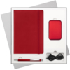 Подарочный набор Portobello/Alpha BtoBook красный (Ежедневник недат А5, Ручка, Power Bank) (Изображение 1)