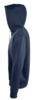 Толстовка мужская на молнии Soul Men 290 с контрастным капюшоном, темно-синий, размер M (Изображение 3)