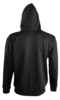 Толстовка мужская на молнии Soul men 290 с контрастным капюшоном черная, размер XL (Изображение 2)