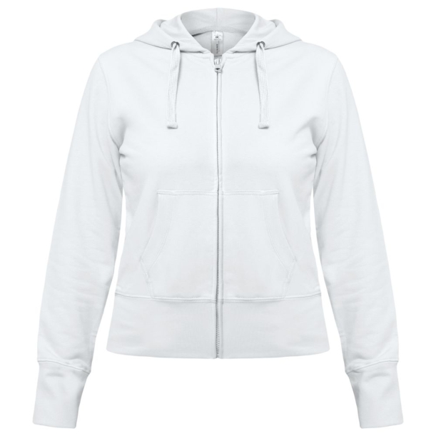 Толстовка женская Hooded Full Zip белая, размер XS (Изображение 1)