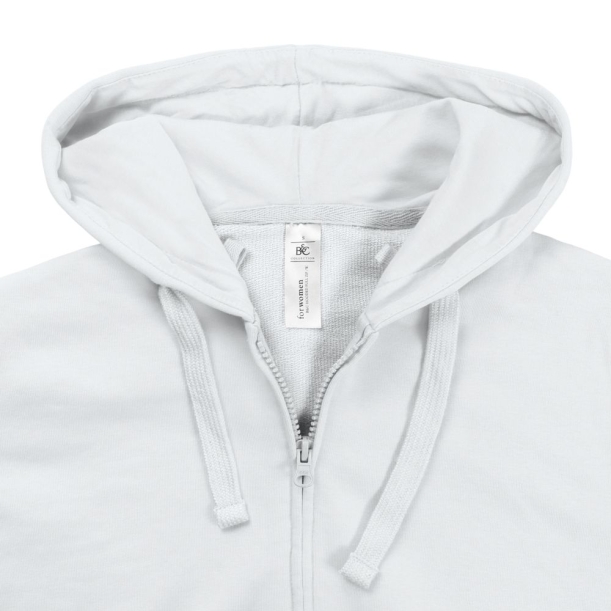 Толстовка женская Hooded Full Zip белая, размер XS (Изображение 4)