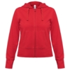 Толстовка женская Hooded Full Zip красная, размер XXL (Изображение 1)