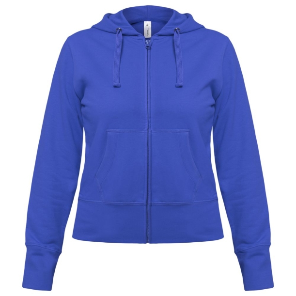 Толстовка женская Hooded Full Zip ярко-синяя, размер S (Изображение 1)