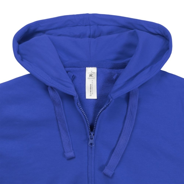 Толстовка женская Hooded Full Zip ярко-синяя, размер S (Изображение 4)