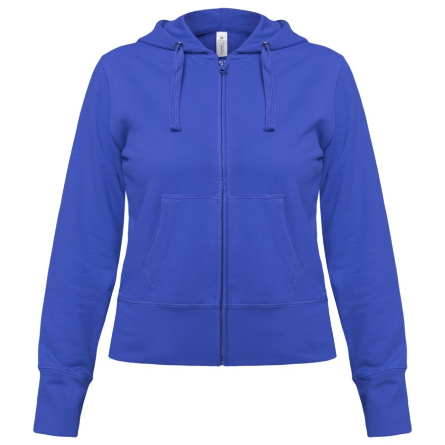 Толстовка женская Hooded Full Zip ярко-синяя, размер L