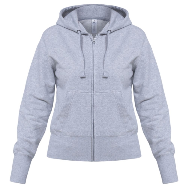 Толстовка женская Hooded Full Zip серый меланж, размер XS (Изображение 1)