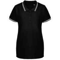 Рубашка поло женская Virma Stripes Lady, черная, размер XL