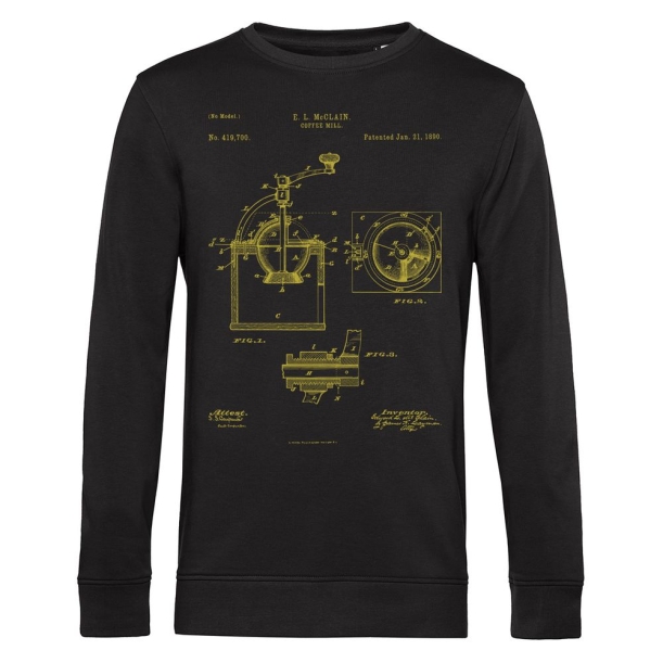 Свитшот Old Patents. Coffee Mill, черный, размер XL (Изображение 2)