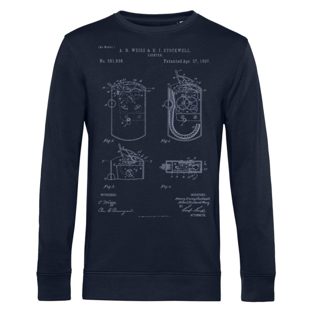 Свитшот Old Patents. Lighter, темно-синий, размер XL (Изображение 2)