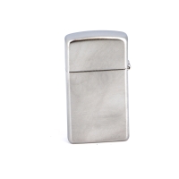 Зажигалка ZIPPO Slim® с покрытием Satin Chrome™, латунь/сталь, серебристая, матовая, 29x10x60 мм