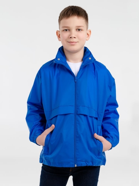 Ветровка детская Surf Kids, ярко-синяя, на рост 129-141 см (9-11 лет) (Изображение 5)