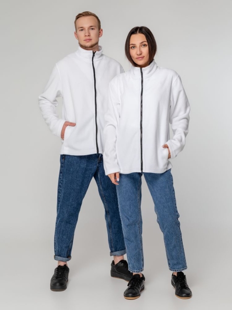 Куртка флисовая унисекс Manakin, белая, размер ХS/S (Изображение 11)