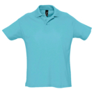 Рубашка поло мужская SUMMER II, бирюзовый, L, 100% хлопок, 170 г/м2