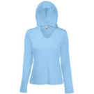 Футболка &quot;Lady-Fit Lightweight Hooded T&quot;, небесно-голубой_XL, 100% х/б, 135 г/м2