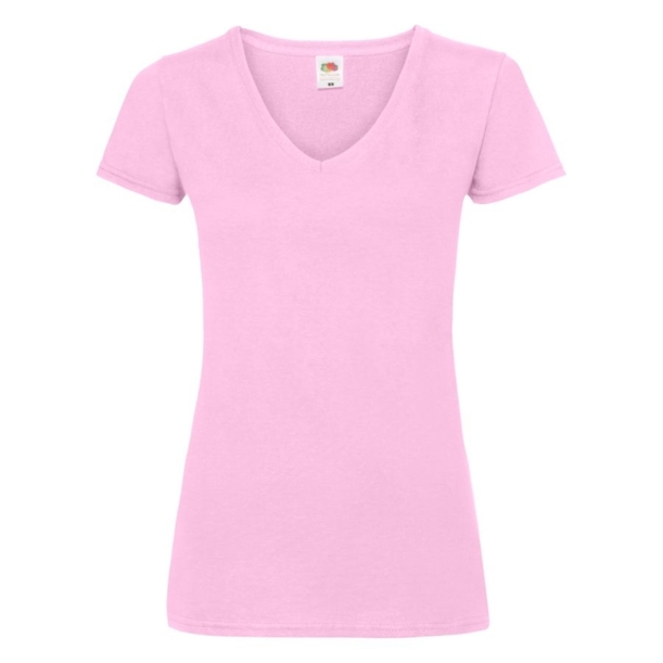 Футболка "Lady-Fit V-Neck T", светло-розовый_XS, 95% х/б, 5% эластан, 210 г/м2 (Изображение 1)