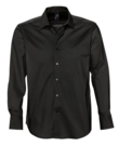 Рубашка мужская с длинным рукавом Brighton черная, размер XL