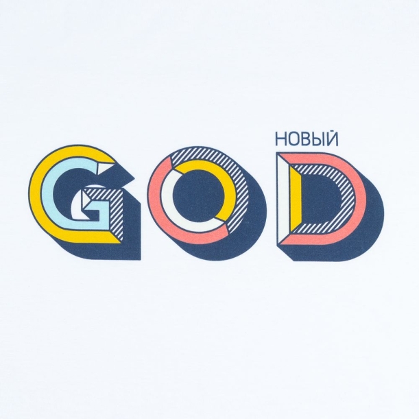 Футболка женская «Новый GOD», белая, размер L (Изображение 3)