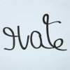 Футболка женская Hate-Love, голубая, размер L (Изображение 5)