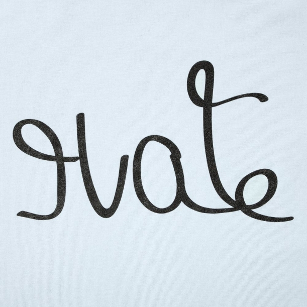 Футболка женская Hate-Love, голубая, размер L (Изображение 5)