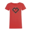 Футболка женская Pixel Heart, красная, размер S (Изображение 2)