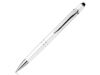 Ручка-стилус металлическая шариковая (белый)  (Изображение 1)