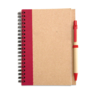 Блокнот с ручкой (красный) (Изображение 1)