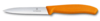 Нож для овощей VICTORINOX SwissClassic, лезвие 10 см с волнистой кромкой, оранжевый (Изображение 1)