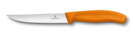 Нож для стейка и пиццы VICTORINOX SwissClassic &quot;Gourmet&quot;, 12 см, с волнистой кромкой, оранжевый