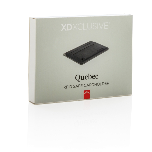 Держатель для карт Quebec RFID с защитой от сканирования RFID, черный (Изображение 2)