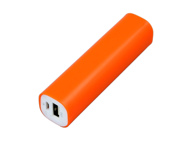 Внешний аккумулятор Digi прямоугольной формы, 2600 mAh (оранжевый) 2600 mAh (Изображение 1)