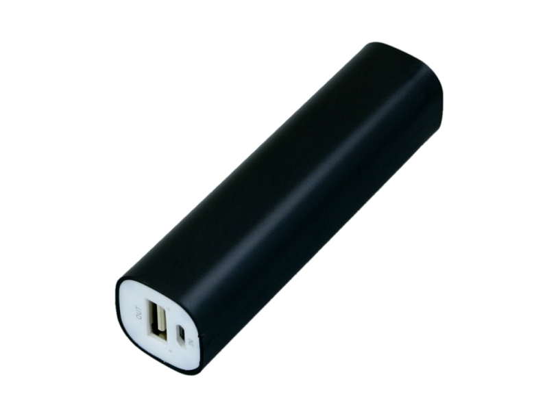 Внешний аккумулятор Digi прямоугольной формы, 2600 mAh (черный) 2600 mAh (Изображение 1)
