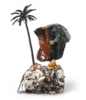 Часы «Пальмовый рай» из яшмы с бронзой (Изображение 1)