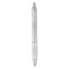 Ручка шариковая с резиновым обх (прозрачно-белый) (Изображение 1)