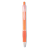 Ручка шариковая с резиновым обх (прозрачно-оранжевый) (Изображение 1)