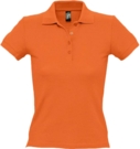Рубашка поло женская People 210 оранжевая, размер XL