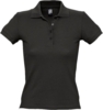 Рубашка поло женская People 210 черная, размер S (Изображение 1)