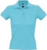 Рубашка поло женская People 210 бирюзовая, размер XL (Изображение 1)
